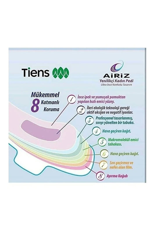 Tiens Airiz Hijyenik Kadın Pedi 30' Lu Günlük Ped