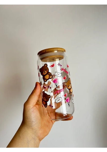 Minnaco Pipetli Teddy Bear Baskılı Pinterest Bardak Hediyelik Kahve Bardağı Kola Bardağı