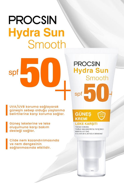 Hydra Sun Spf50+ Yoğun Nemlendirici Yatıştırıcı Leke Karşıtı Cam Cilt Güneş Kremi Pa++++