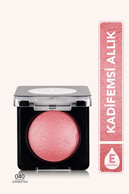 Flormar Yoğun Pigmentli Işıltılı Allık (Pembe) - Baked Blush-On - 040 - 8690604133406
