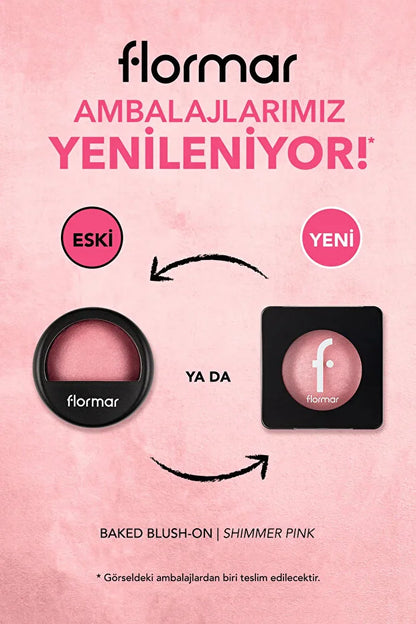 Flormar Yoğun Pigmentli Işıltılı Allık (Pembe) - Baked Blush-On - 040 - 8690604133406