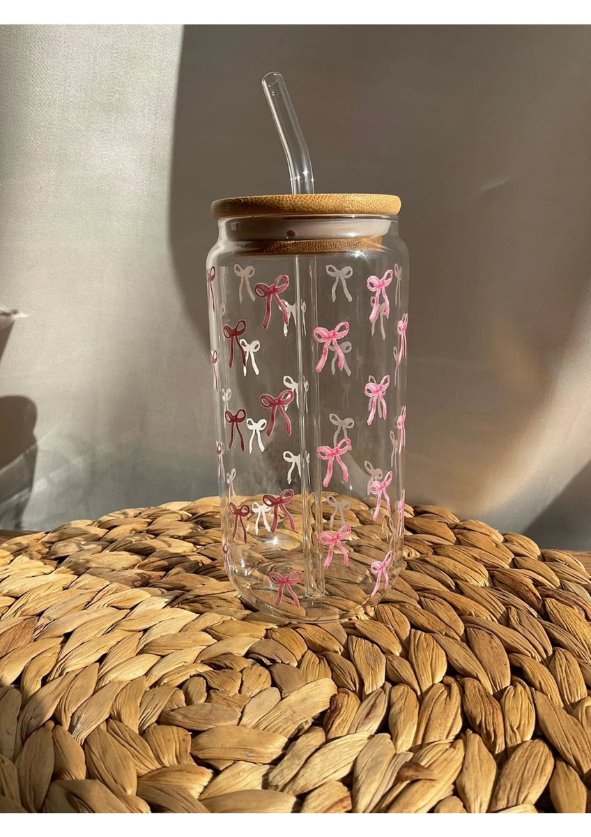 Minnaco Pipetli Kırmızı Fiyonklu Pinterest Bardak Hediyelik Kahve Bardağı Kola Bardağı